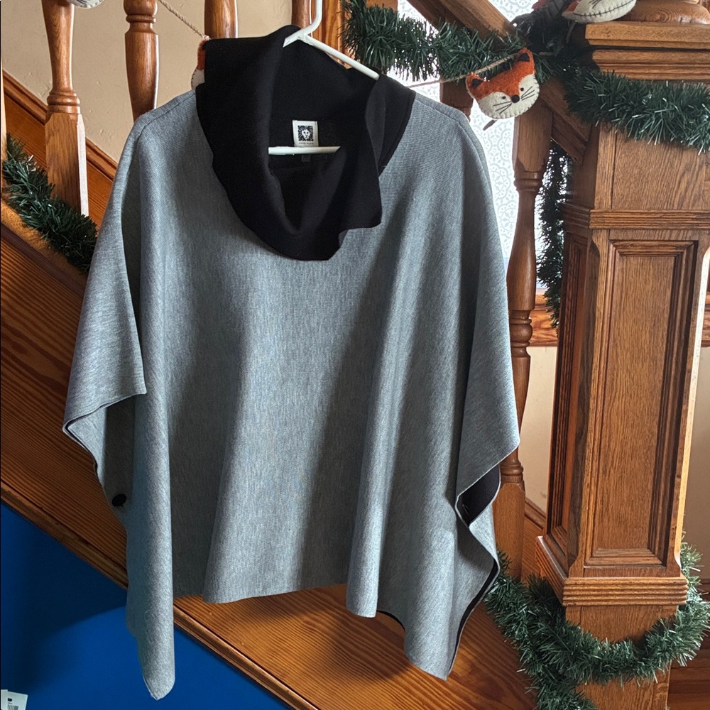 Anne Klein poncho sweater, size L.